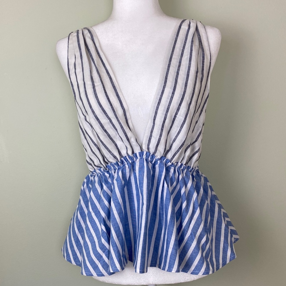 NWT Free People Linen Blend Top - Picture 3 of 5